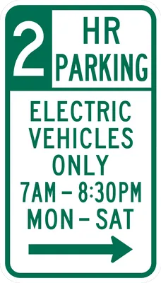 R7-112B Electric Vehicle Parking (Time Limit, Part-Time)