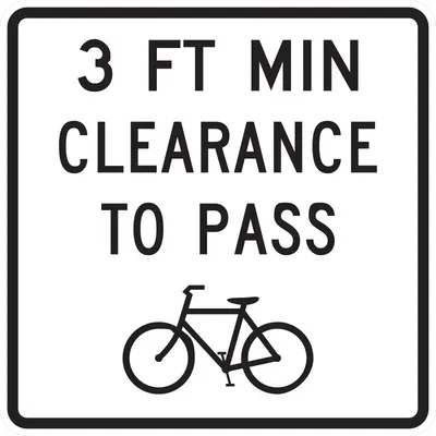 R4-19 Bicycles Passing Clearance
