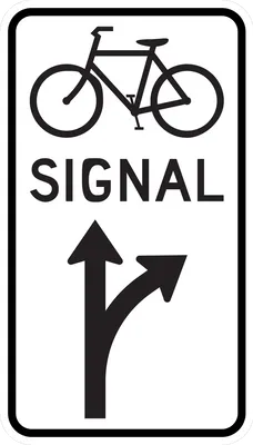 R10-41 Bicycle Signal Optional Movement (Thru and Turn)