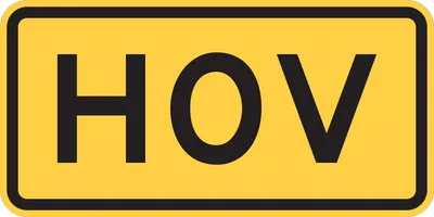 W16-11P High-Occupancy Vehicles (plaque)