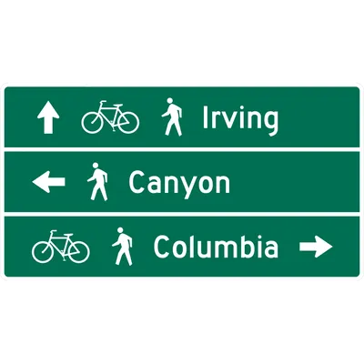 D11-10C Shared-Use Path Destination (3 lines)