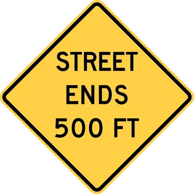W8-26A Street Ends Advance