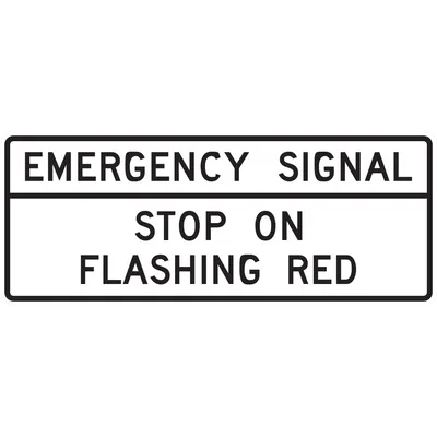 R10-14A Emergency Signal - Stop on Flashing Red