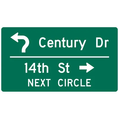 D3-2 Advance Street Name (3 lines-Circular)
