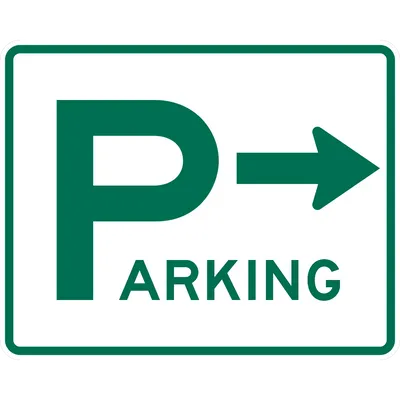 D4-1 Parking Area Directional (right arrow)