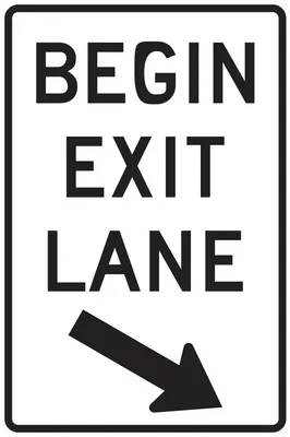 R3-56L Begin Exit Lane