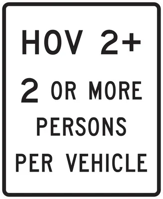 R3-40 Priced Managed Lane Vehicle Occupancy (post-mounted)