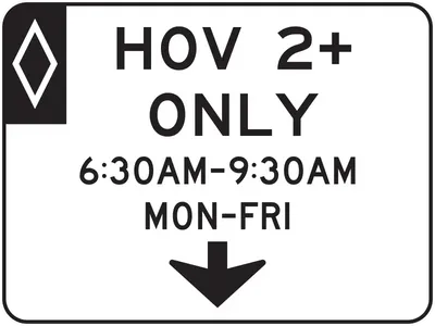 R3-14A HOV Lane Operation (overhead)