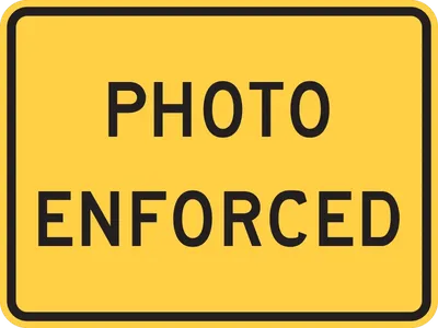 W16-10AP Photo Enforced (plaque)