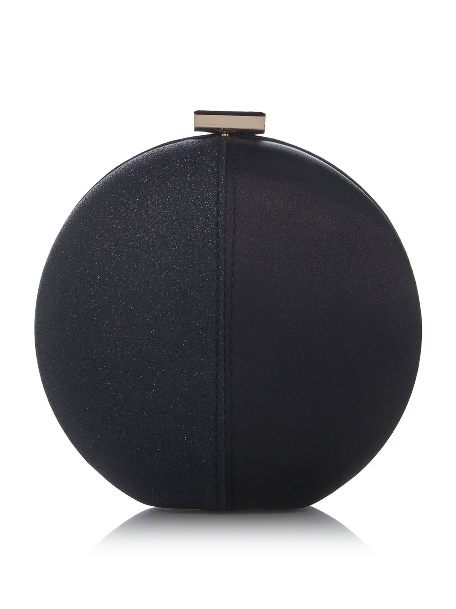 ISSA Round clutch bag, Black
