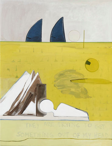 Sofia Quirno, They are trying to get something out of my head, 2022, oil and acrylic on sy