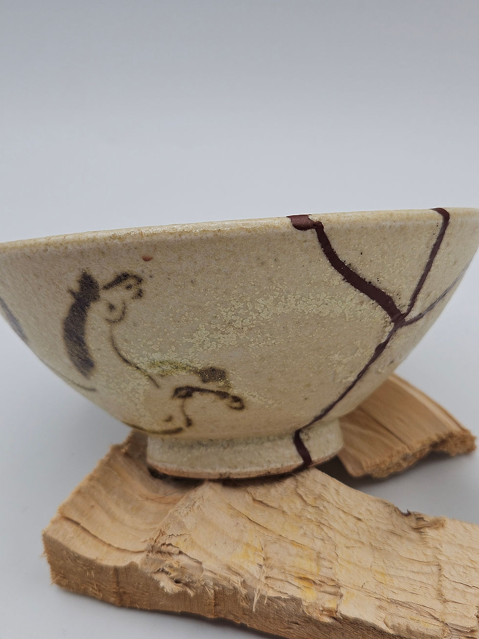 Bol Japonais  Urushitsugi - Kintsugi Traditionnel Finition Laque - 4