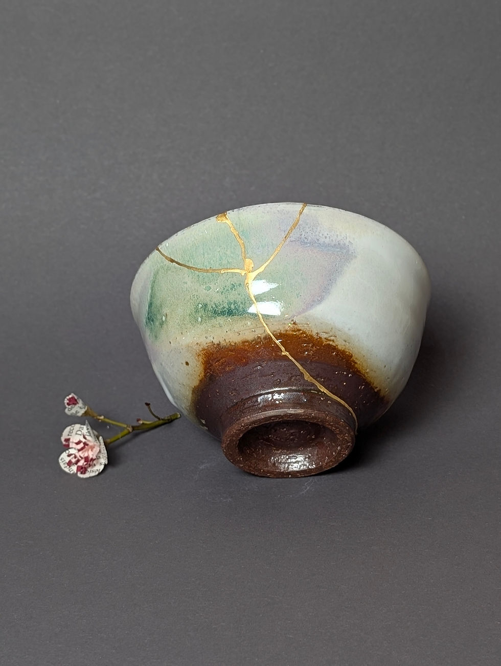 Bol Hagi-Yaki de chez Tanaka NL - Kintsugi Traditionnel Japonais Or 23K - 1