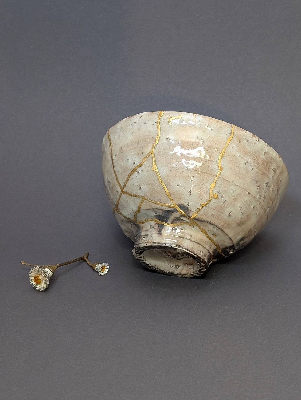 Bol Hagi-Yaki de chez Tanaka NL - Kintsugi Traditionnel Japonais Or 23K - 1