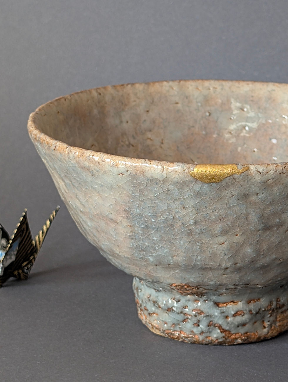 Bol Hagi Ware de chez Tanaka NL - Kintsugi Traditionnel Japonais Or 23,4k - 1
