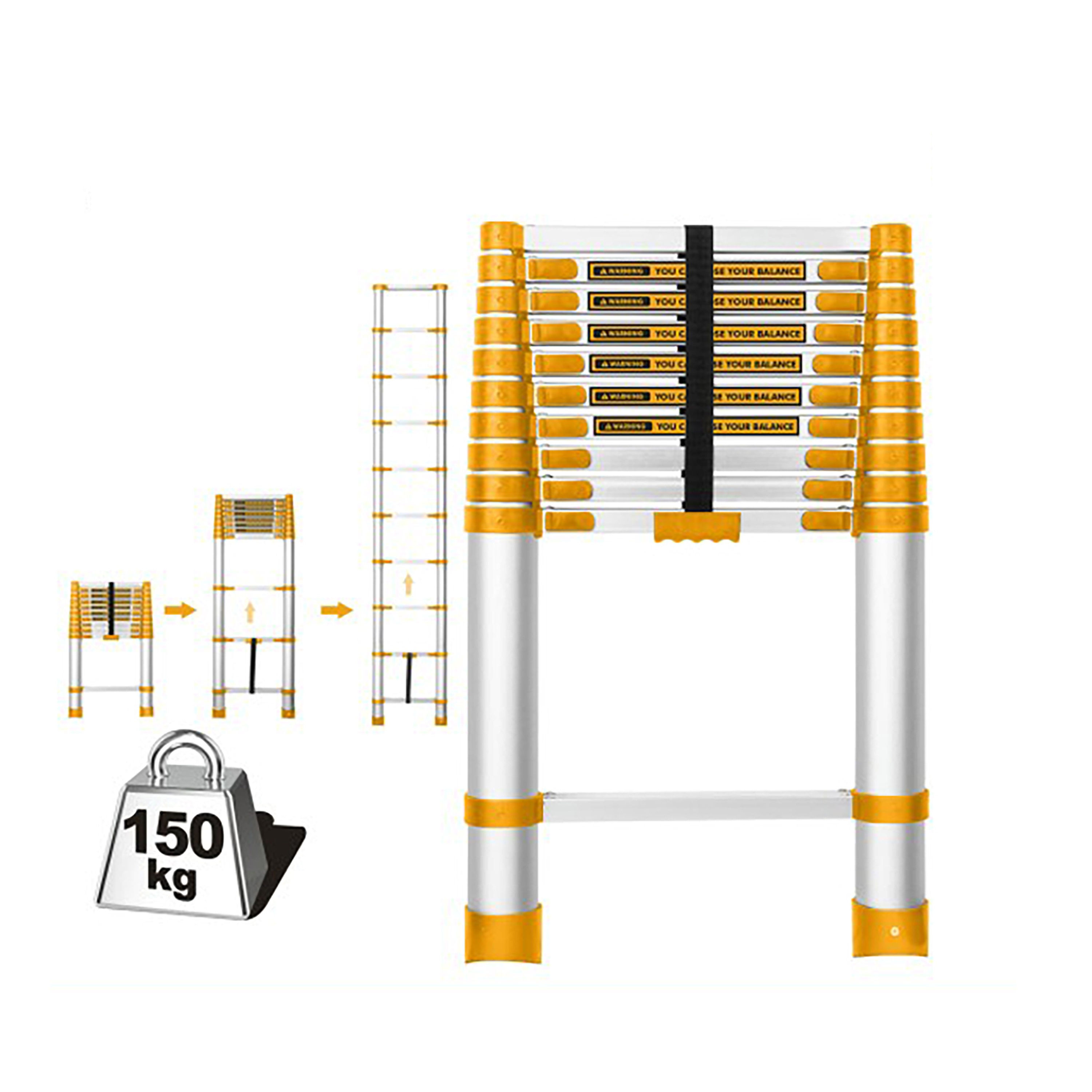 درج المنيوم سلايد 6 باية 2 متر