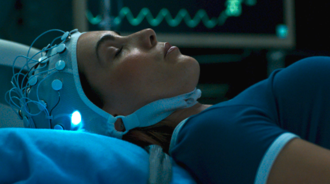 Carly Pope as ‘Carly’ in Neill Blomkamp’s DEMONIC. Courtesy of IFC Midnight. An IFC Midnight Release