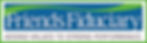 Blue and green logo with "Friends Fiduciary" text above "Adding Values to Strong Performance" slogan. Simple design with green border.