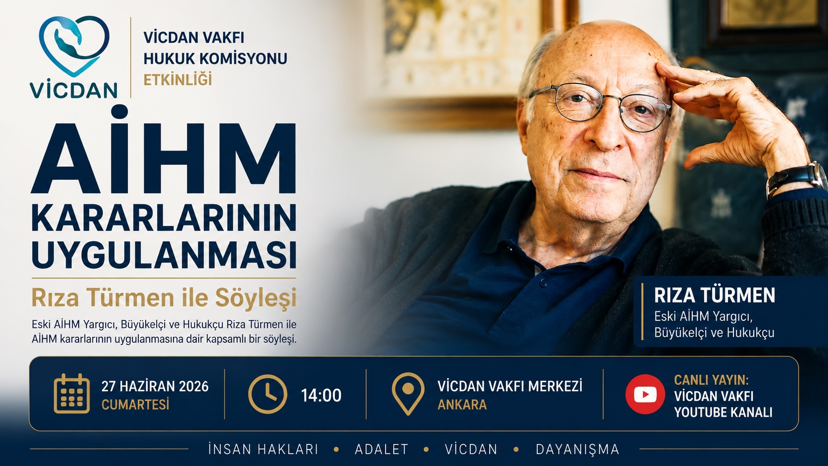 Etkinlik: AİHM Kararlarının Uygulanması: Rıza Türmen ile Söyleşi