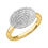 Thumbnail: Links of London Concave 18kt Yellow Gold Vermeil & Diamond Ring