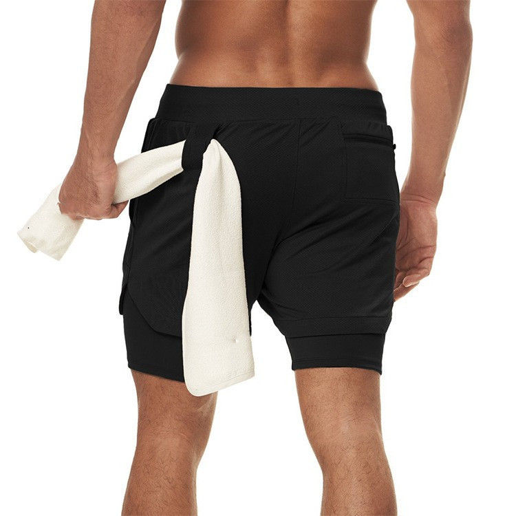 Thumbnail: Camo Running Shorts Men Gym Sports Shorts 2 in 1 Quick Dry Workout Training Gym