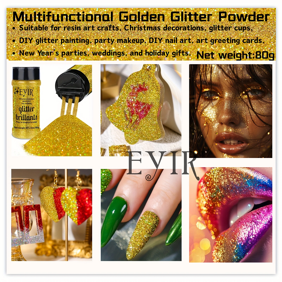 Thumbnail: 9 Colors 80g Holographic Glitter Powder Fine Shimmer Body Face Glitter Makeup Na