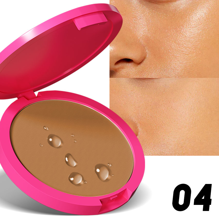 Thumbnail: Natural Matte Pressed Powder Oil Control Brighten Whitening Face Base Foundation