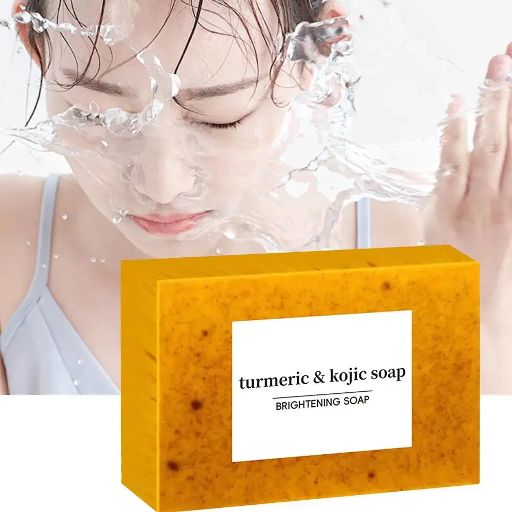 100g Turmeric Hand Made Soap, Lemon Kojic Acid Soap, Shower and Facial Soap Dee