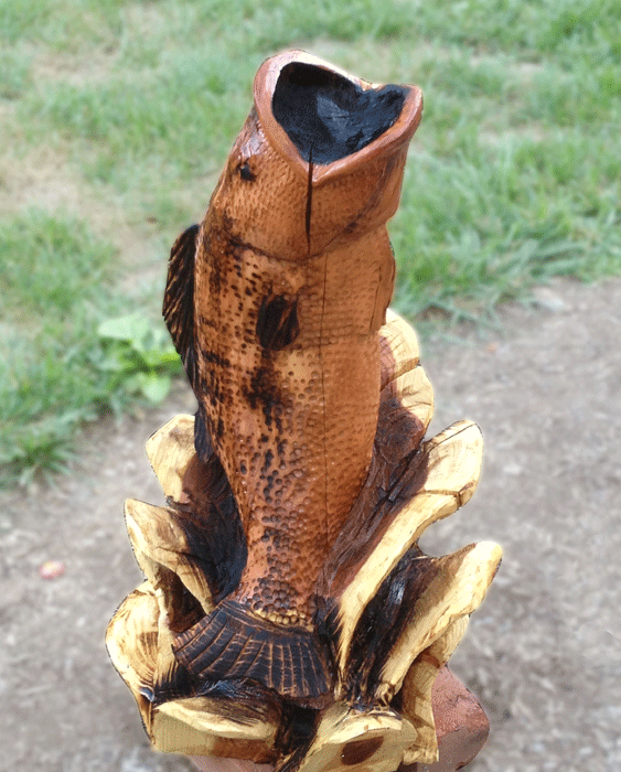 AM Sculptures- Open Mouth Bass
