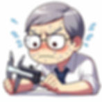 A teacher putting on full concentration while using a vernier caliper. He is sweating profusely.