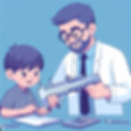 teacher, wearing a lab coat, actively engaging in an interactive demonstration with a student on the use of a vernier caliper. The hands-on interaction highlights the practical aspects of measuring instruments in an educational setting, emphasizing interactivity and collaborative learning in a laboratory environment.