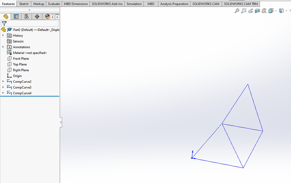 Composite curve for the final group of lines