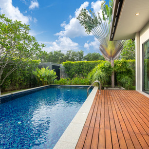 Private Residence: City of Palmetto Bay: Pool remodel, Wood Deck, facade stucco, lighting and landscaping