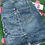Thumbnail: Hello Kitty Patch Embroidered Jeans Skirt