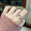 Thumbnail: Diamond Bow Stainless Steel Adjustable Ring