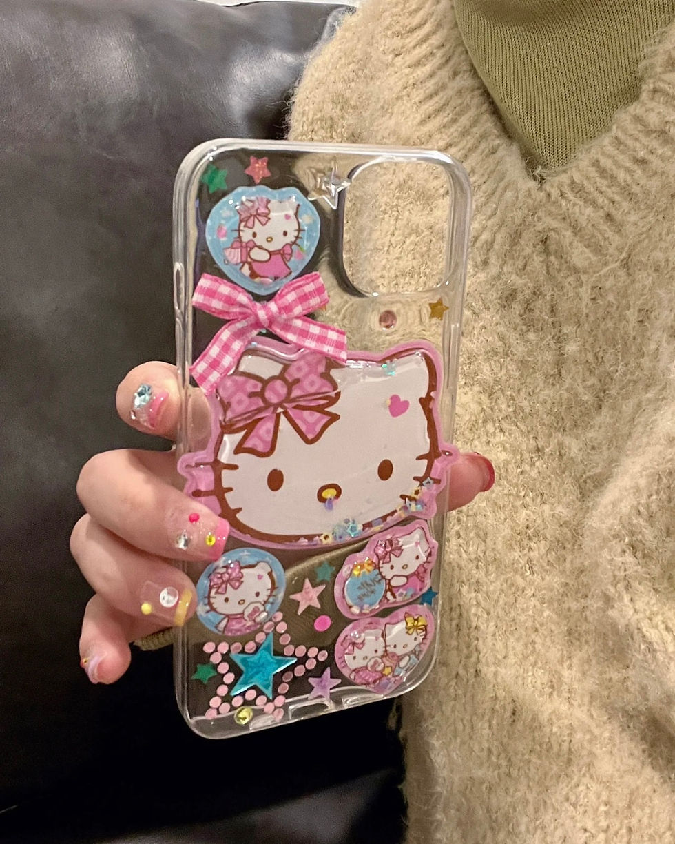 الصورة المصغرة: Hello Kitty 3D Sticker iPhone Case