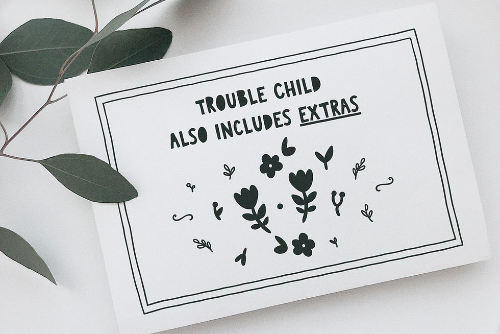 Thumbnail: Trouble Child SVG display font