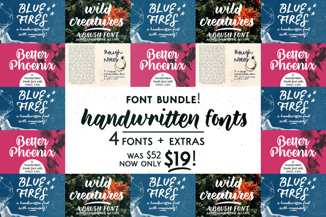 Mini bundle: Handwritten fonts