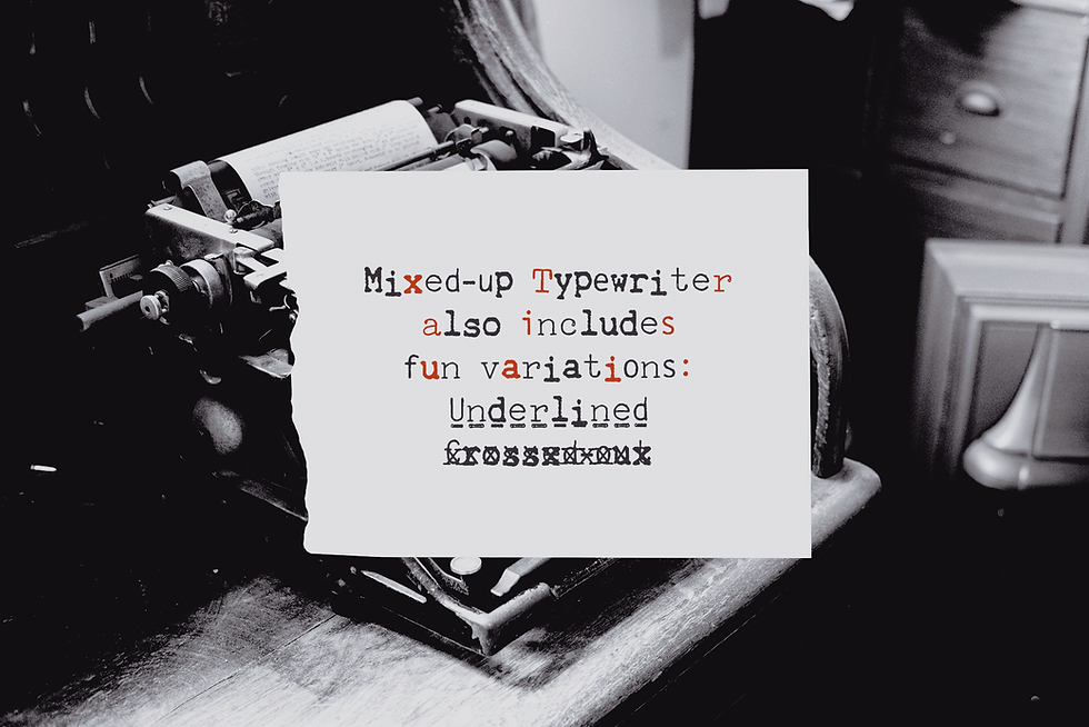 Thumbnail: Mixed-up SVG Typewriter Font