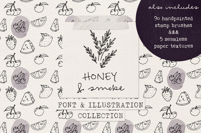 New font! Honey and Smoke