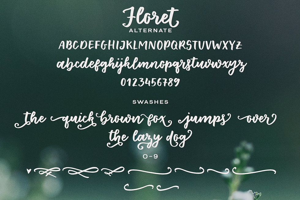 Thumbnail: Floret brush font family