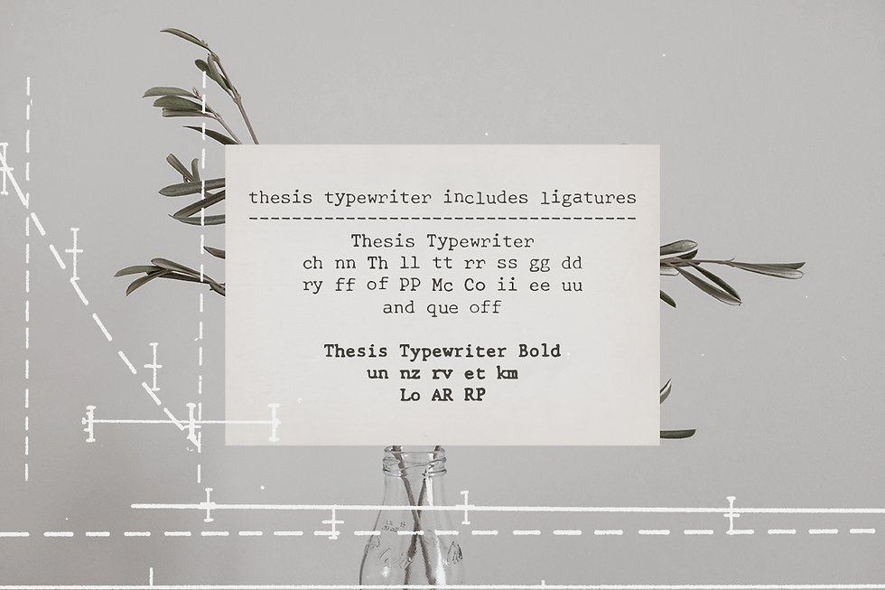 Thumbnail: Thesis Typewriter Font and Extras