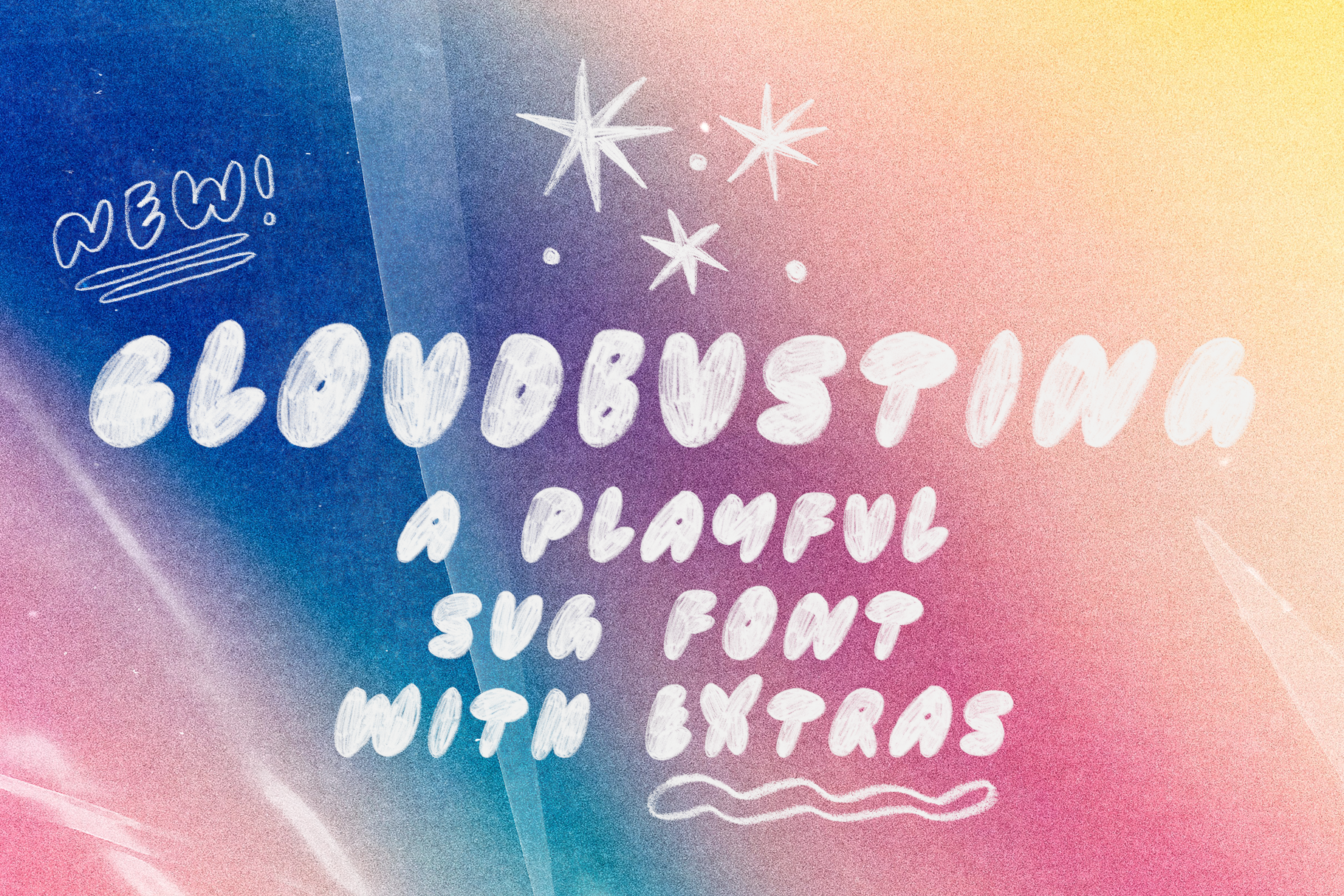 Cloudbusting bubble letters SVG font