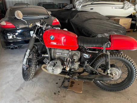 BMW cafe/scrambler build done. Ready for the new owner.