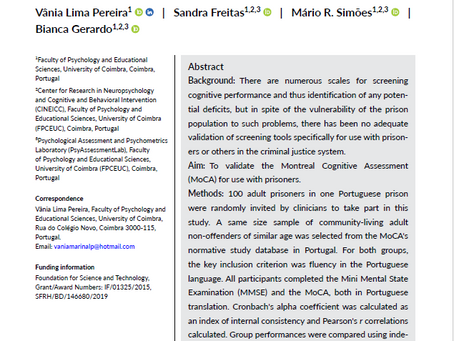 Montreal Cognitive Assessment (MoCA): Avalidation study among prisoners