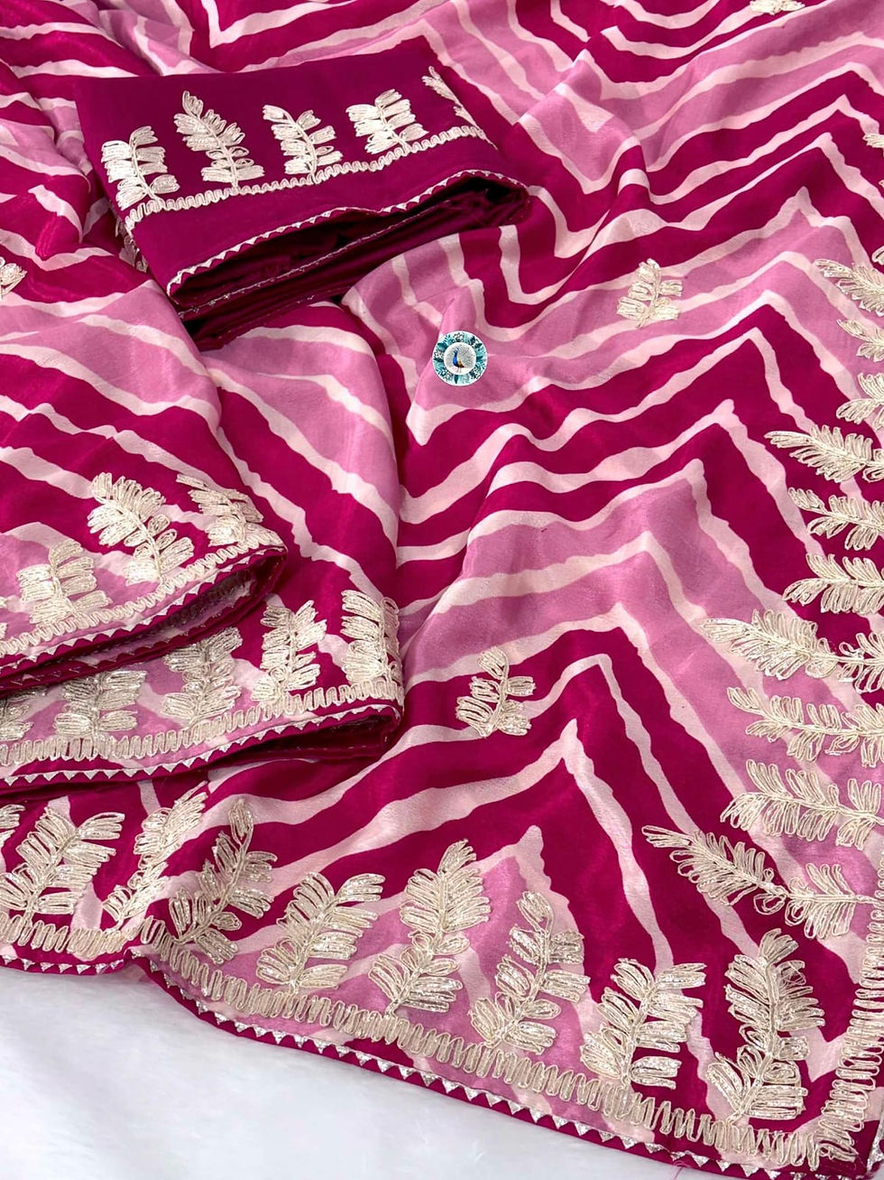 Thumbnail: Threaded Traditional Saree - Free Shipping 🥳💫