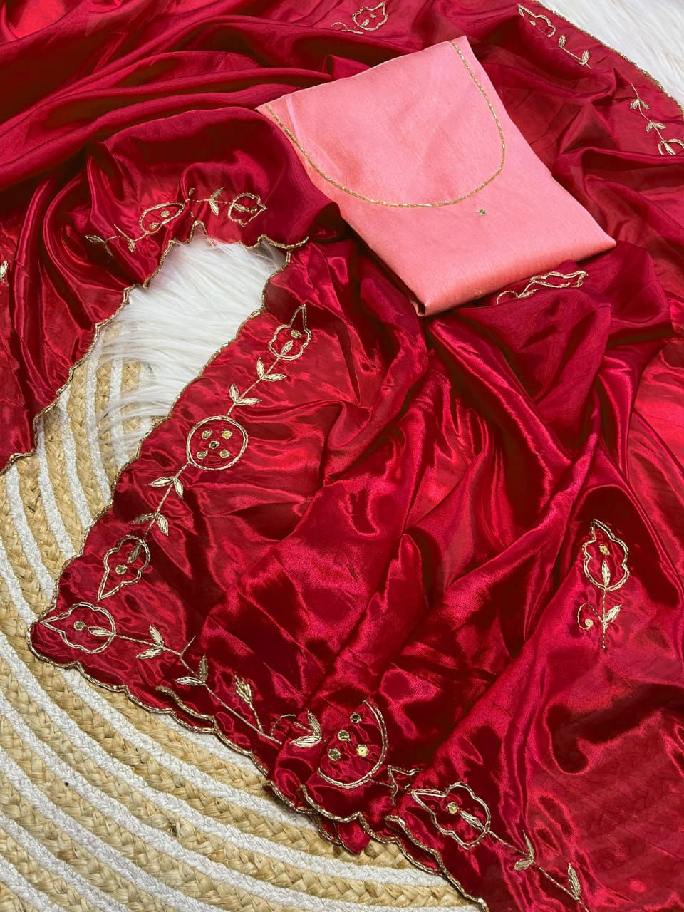 Thumbnail: Jewel Tones Saree - Free Shipping 🥳💫