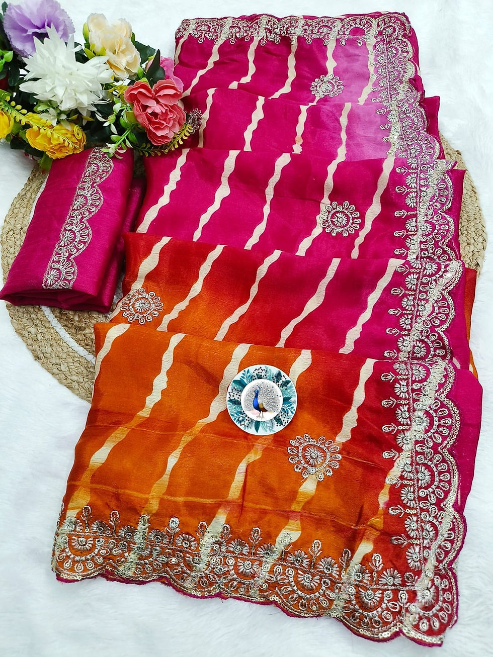 Thumbnail: Rangilo Leher Saree - Free Shipping 🥳💫