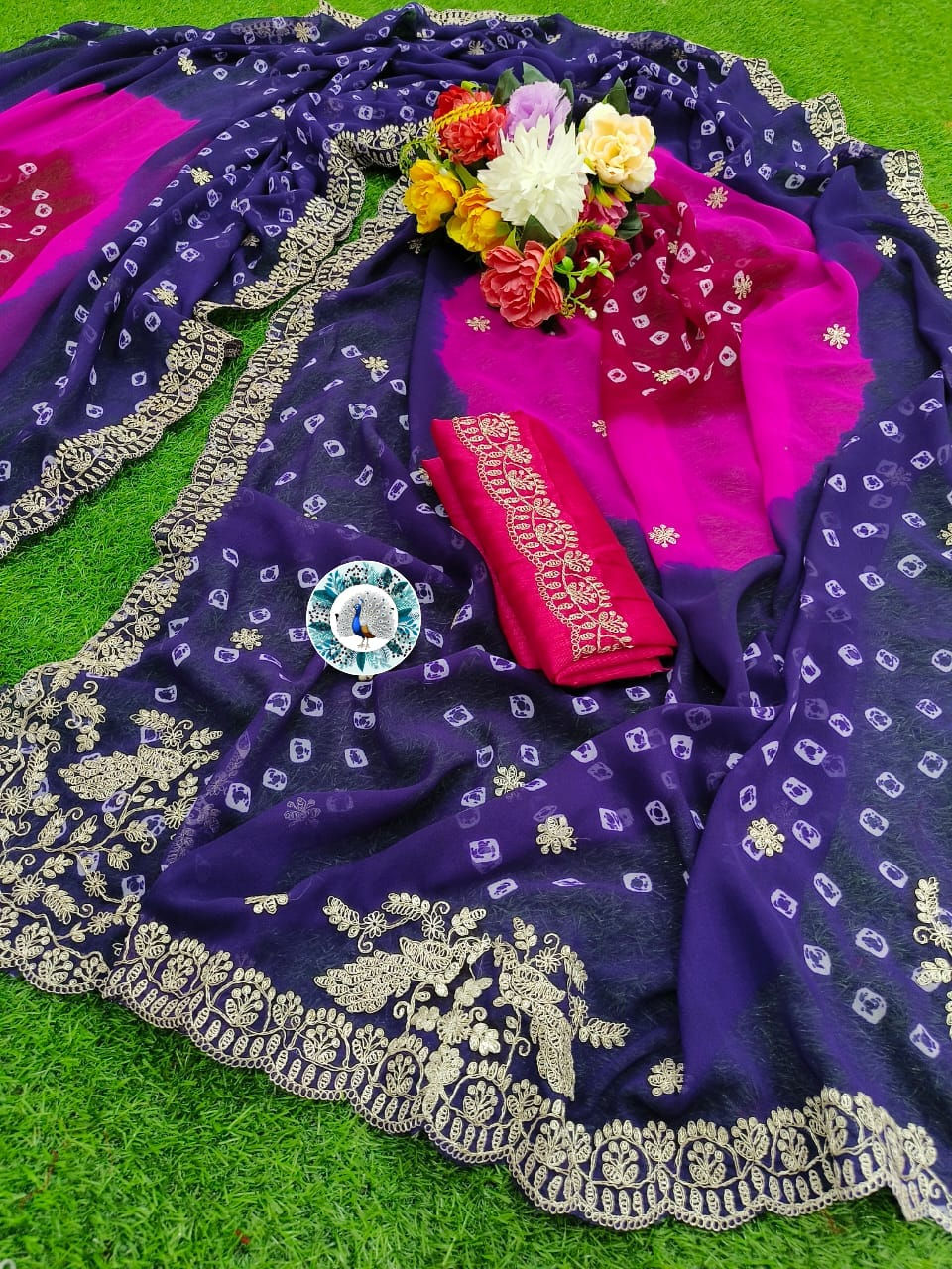 Thumbnail: Pure CYC Bandhani Saree - Free Shipping🥳💫