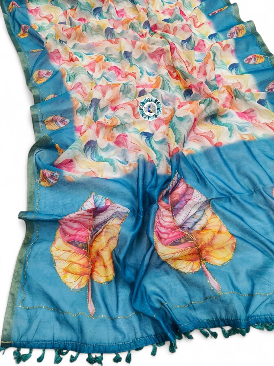 Thumbnail: Linen Cotton with Attractive Flower Design - Free Shipping🥳💫